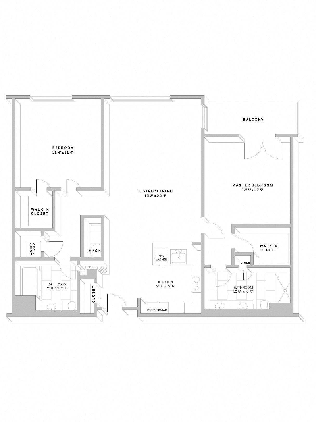 Floor Plan B2 2 Bed 2 Bath B2 Floor Plan 16